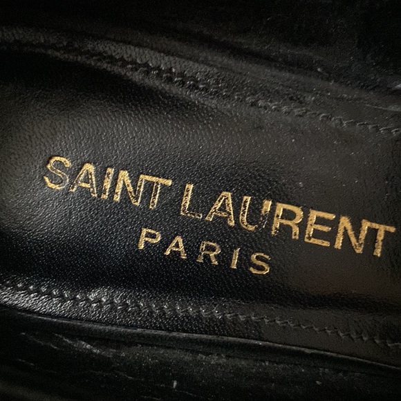 - Rare Saint Laurent black velvet Heart flat 💯 authentic - Picture 6 of 8